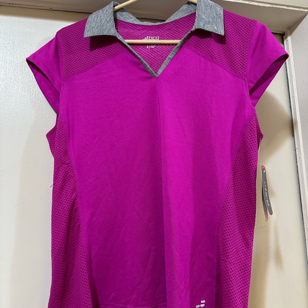 BCG Tru-Wick Women's Running/Athletic Top in Fuchsia (Purple) - Size L - NWT